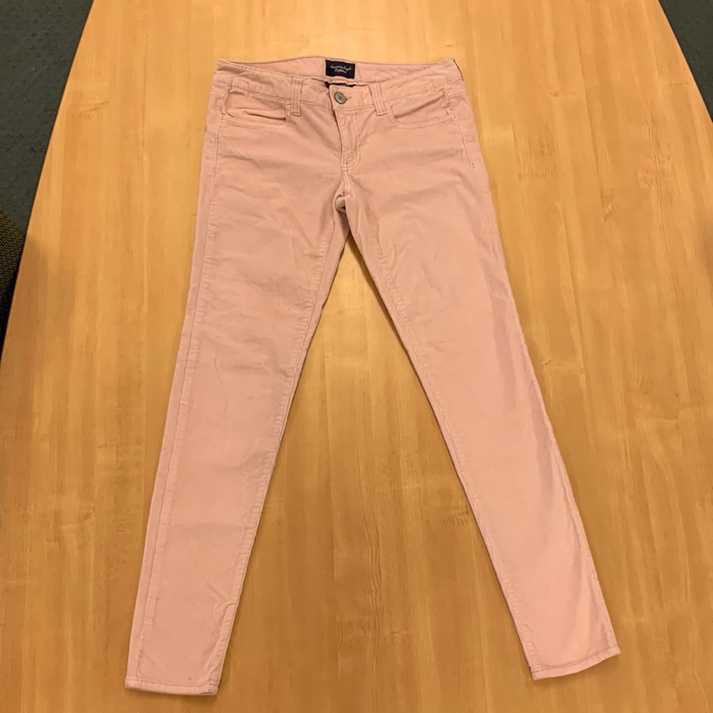 American Eagle Skinny Pink 6 Corduroy Jeans